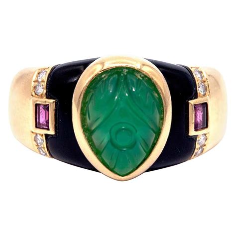 vintage cartier emerald ring